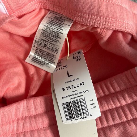 Adidas Pink Joggers, Size Large - Picture 5 of 5